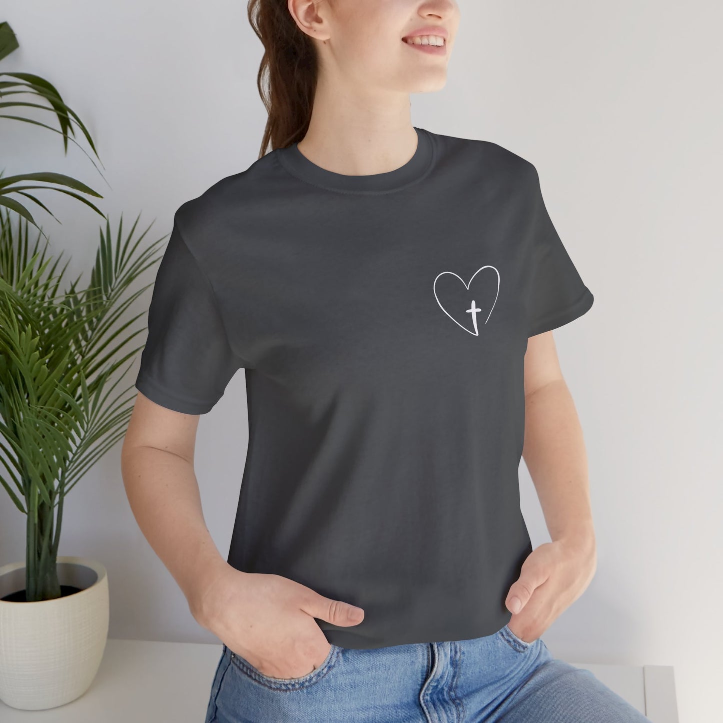 Minimalist Heart Cross Faith T-Shirt