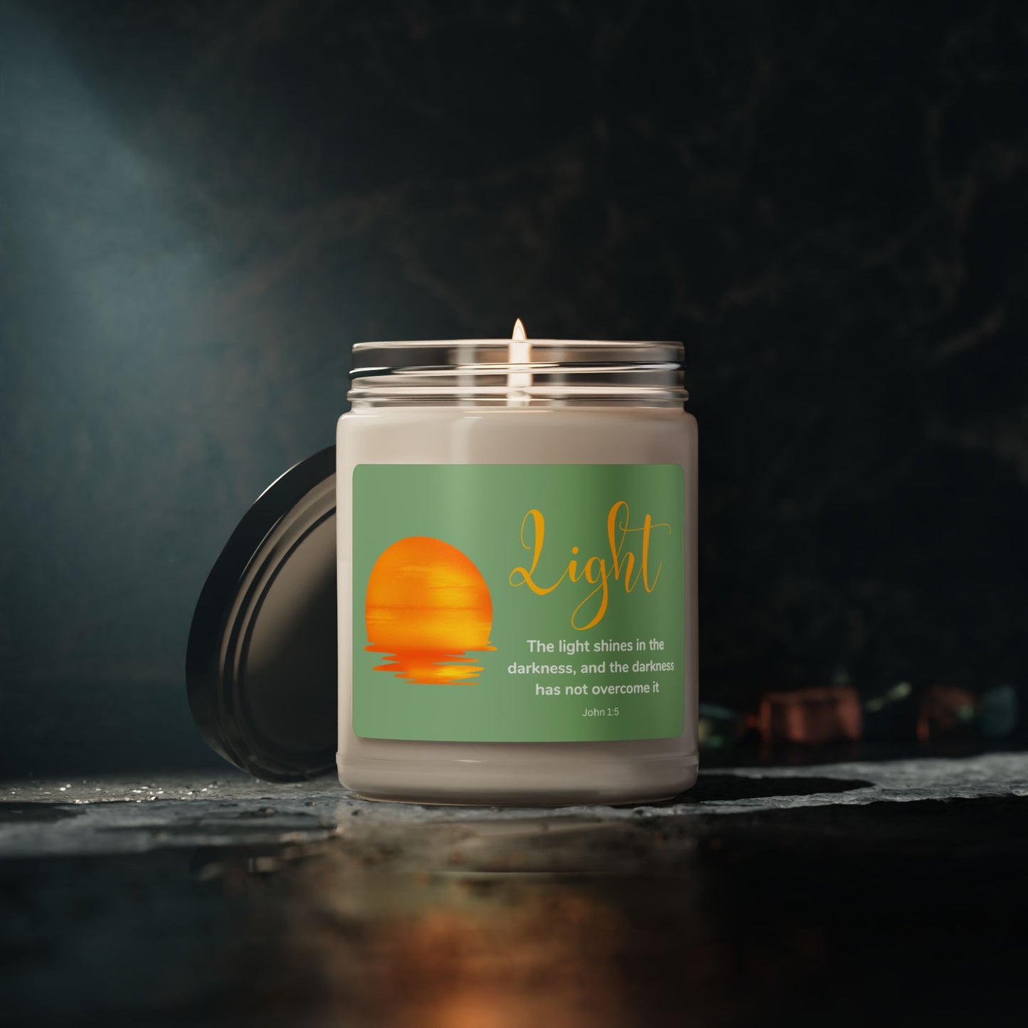 The Light Shines in the Darkness Scented Soy Candle, 9oz