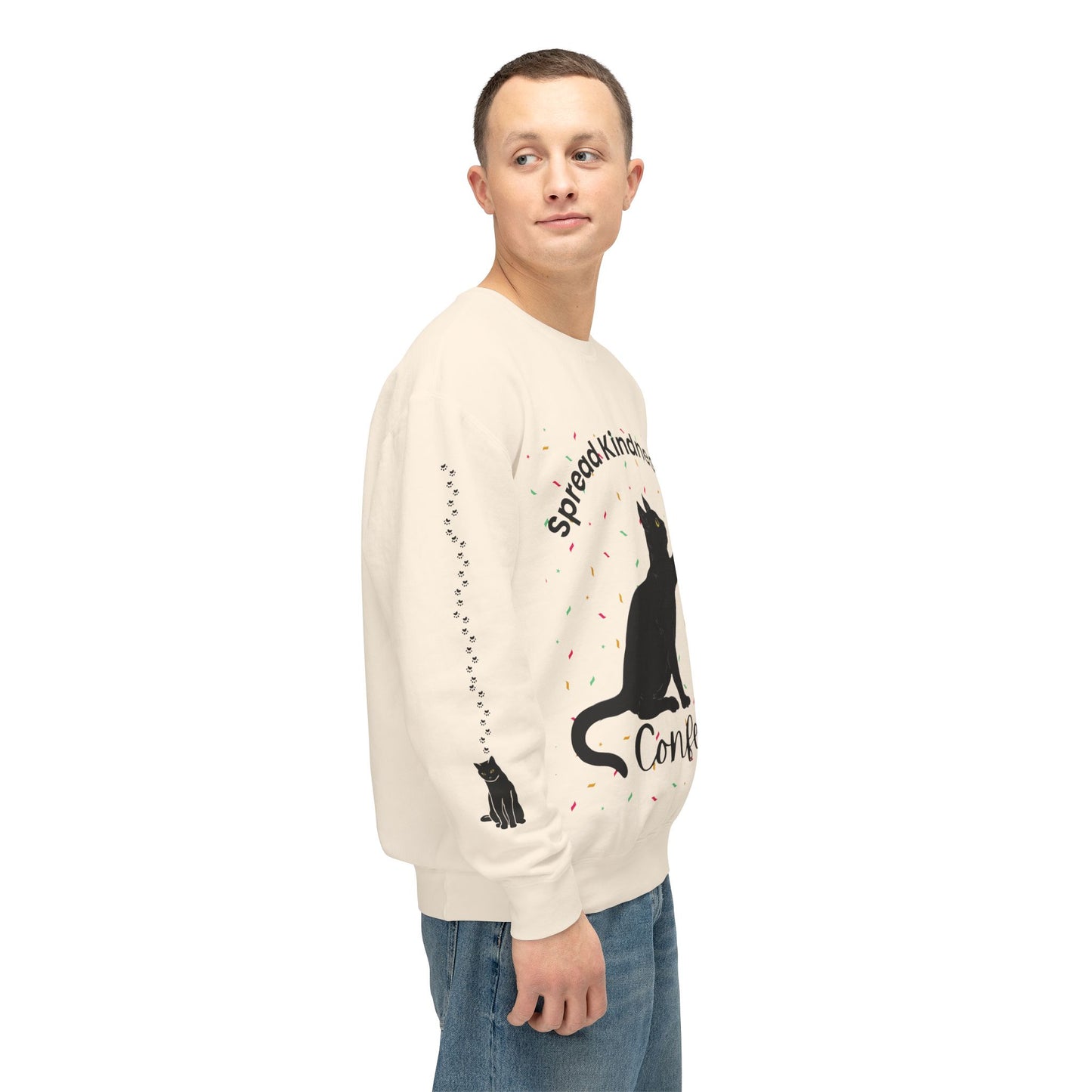Unisex Lightweight Crewneck Sweatshirt Spread Kindness Like Confetti