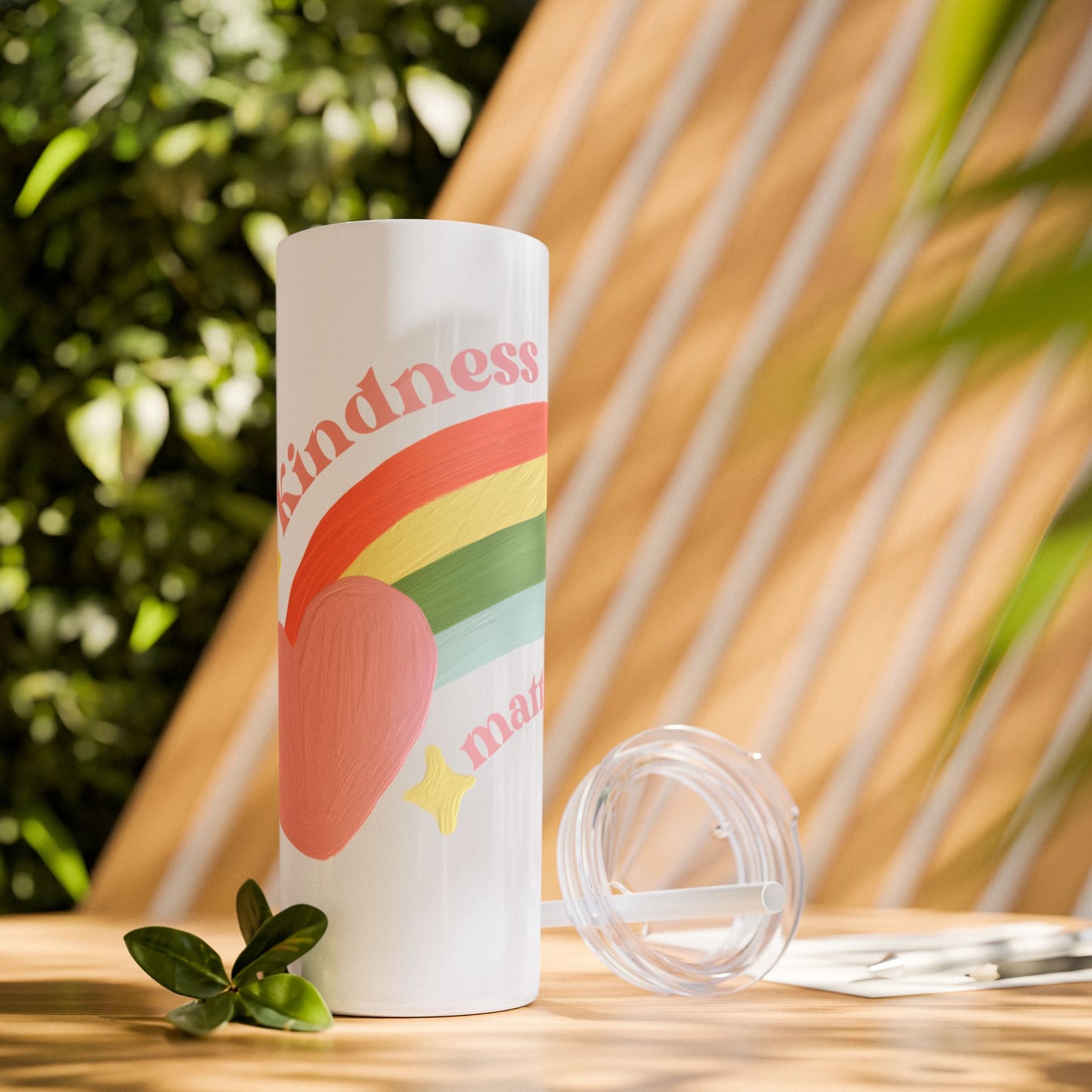 Kindness Matters    Skinny Tumbler with Straw, 20oz