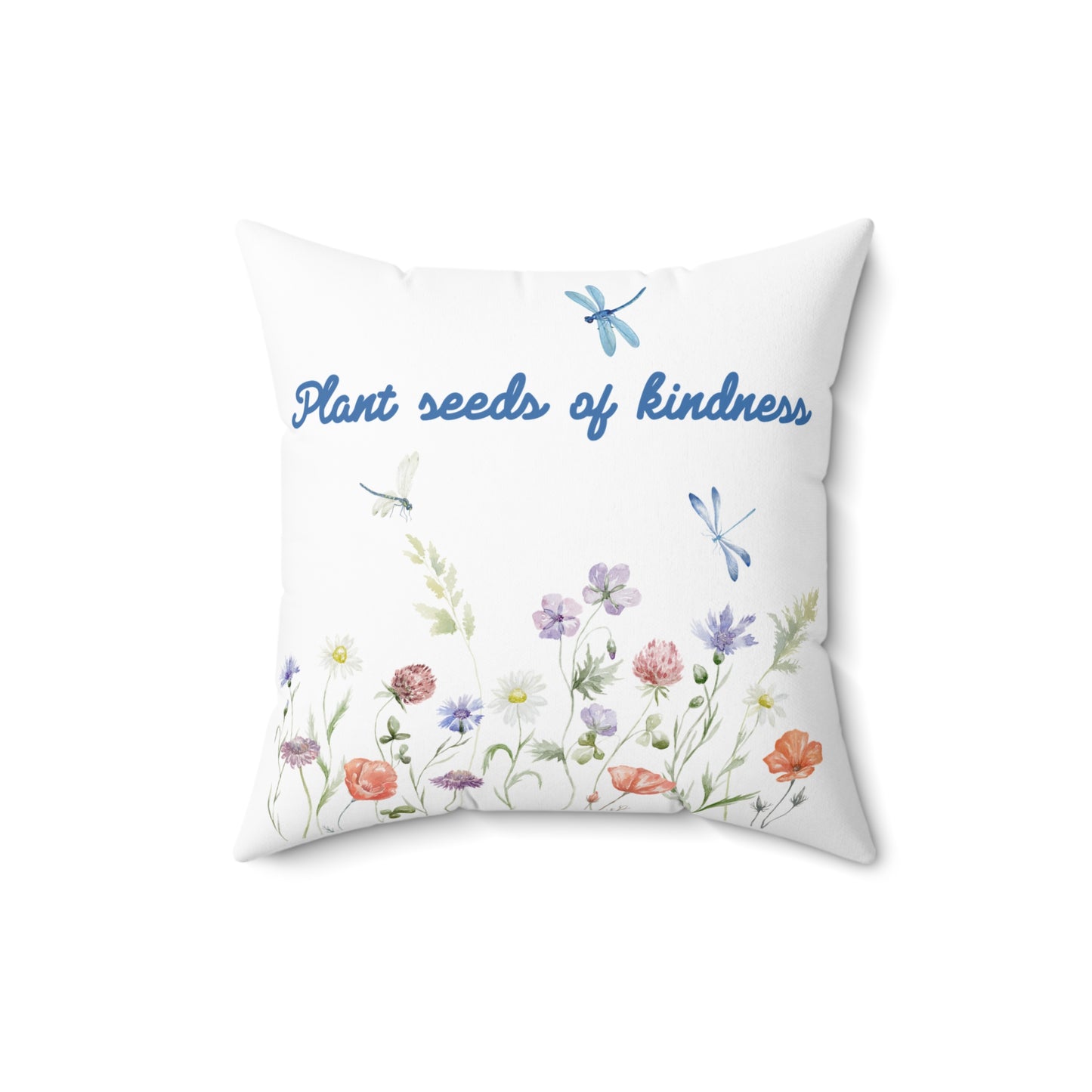Plant Seeds of Kindness Floral Pillow