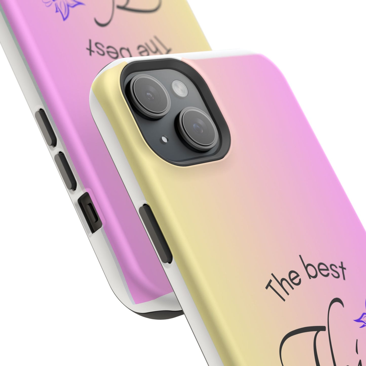Phone Case - the best  in life are not things  Yellow and Pink