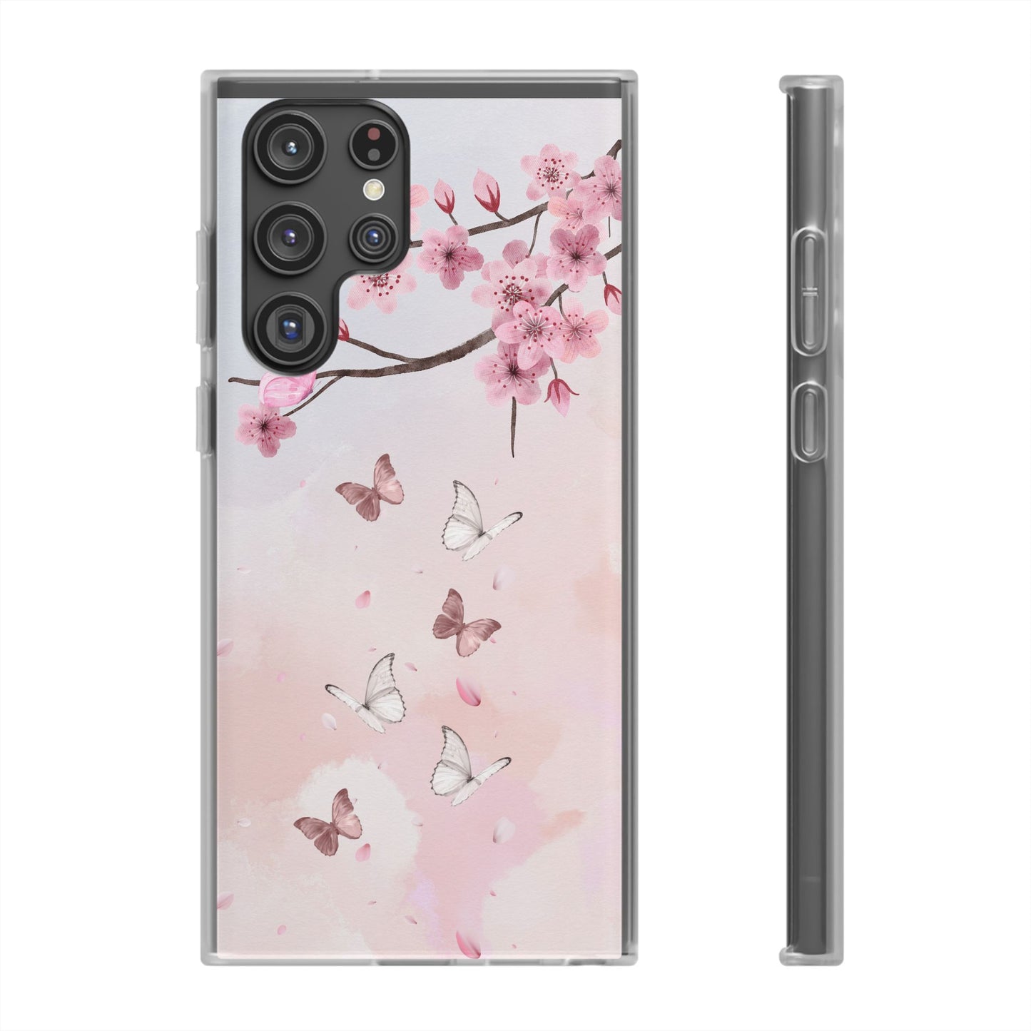 Pink Floral Flexi Case