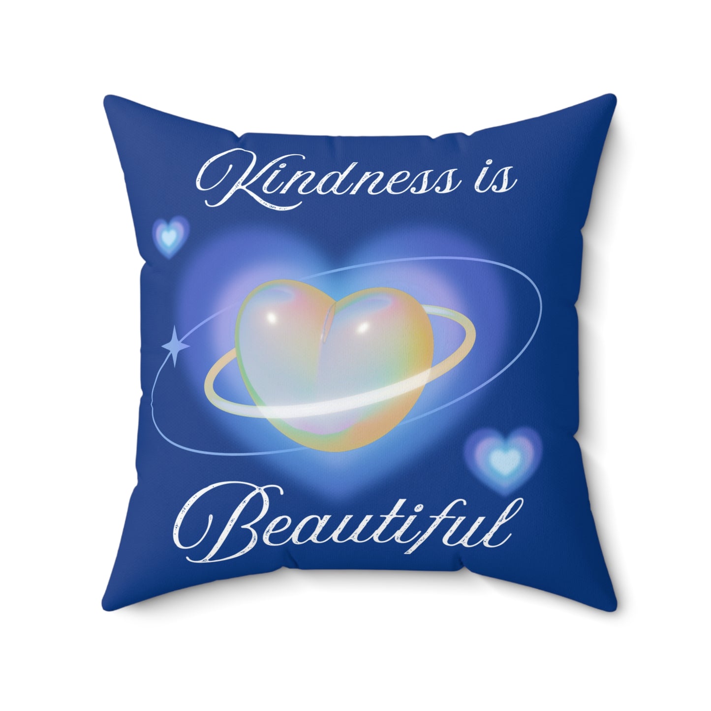 Kindness is Beautiful Throw Pillow - Cozy Home Decor with Heart Design