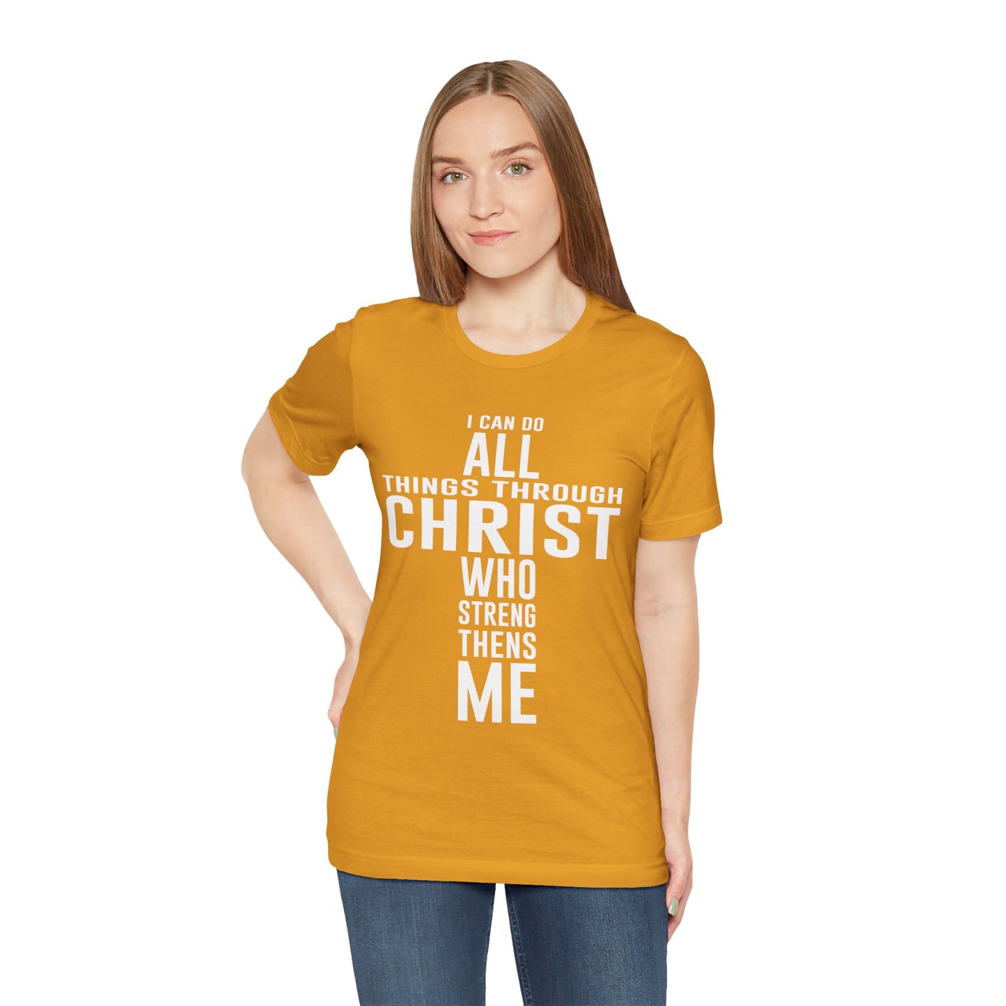 I can do all things through Christ Unisex Jersey Short Sleeve Tee