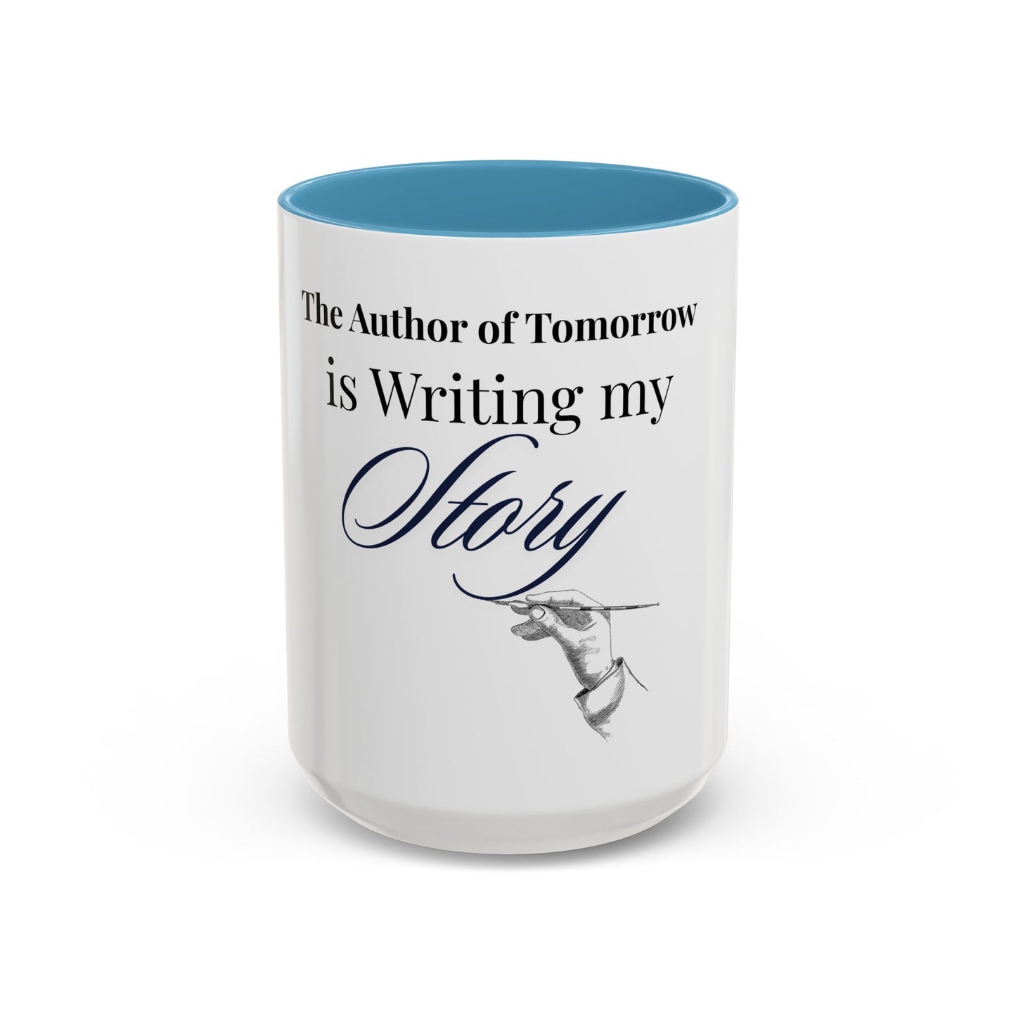 The Author of Tomorrow is Writing My Story Mug-Inspirational Faith Coffee Cup, Christian Gift