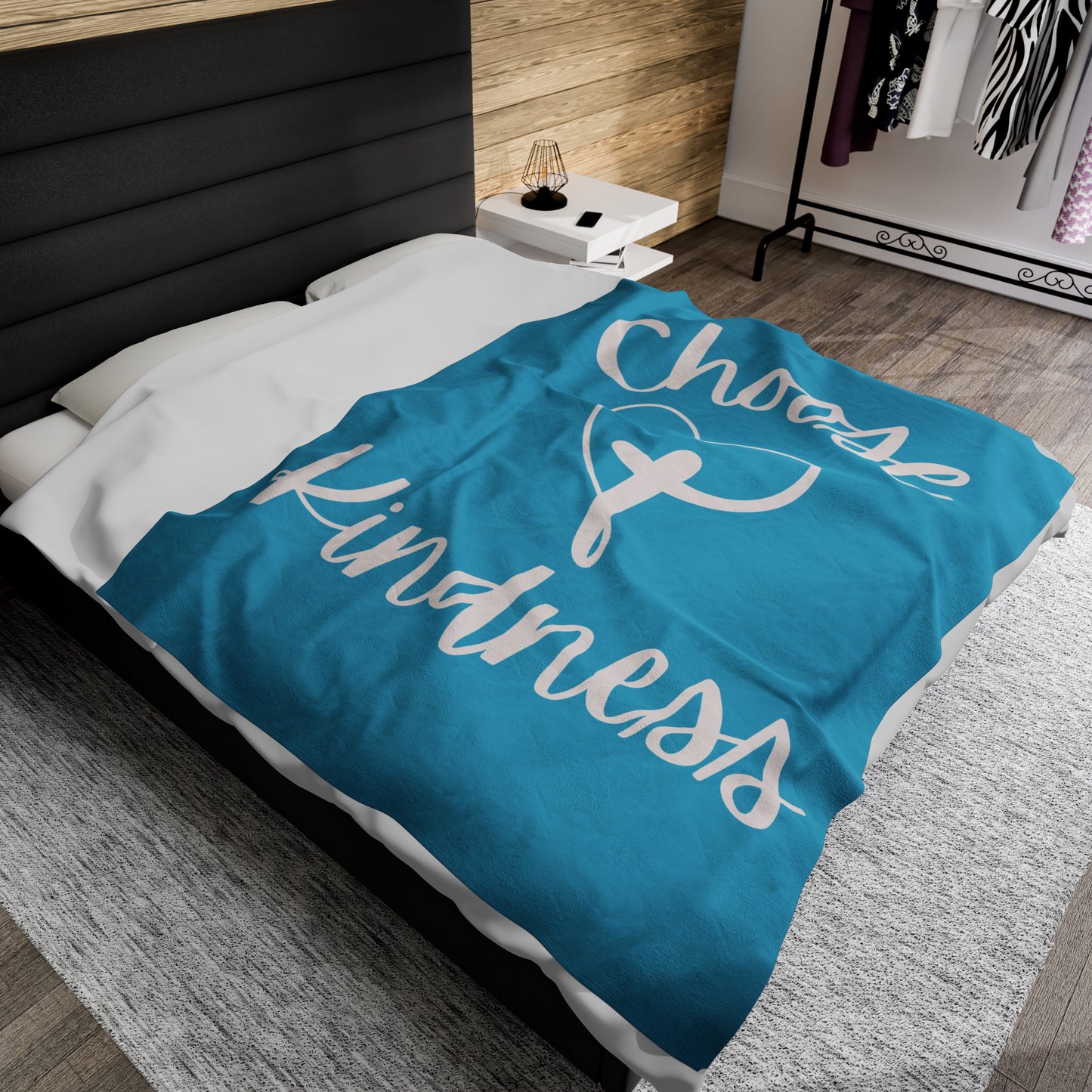 Velveteen Plush Blanket - Choose Kindness Snuggle Blanket