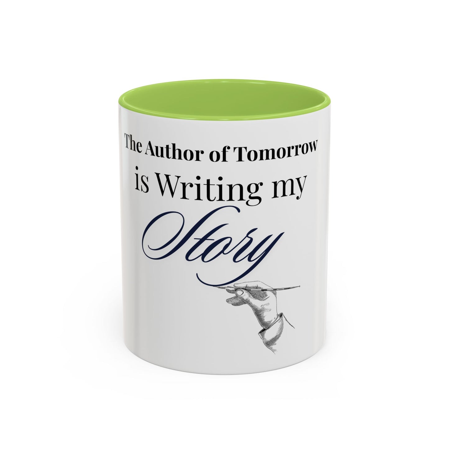 The Author of Tomorrow is Writing My Story Mug-Inspirational Faith Coffee Cup, Christian Gift
